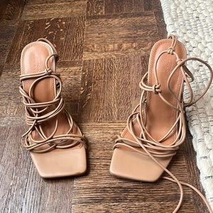ASOS nude 4” strappy heels